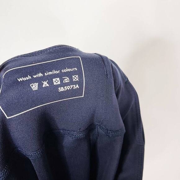 Sweaty Betty Small S Navy Blue All Day Ruched Hem 7/8 Length Leggings Workout - Picture 9 of 11